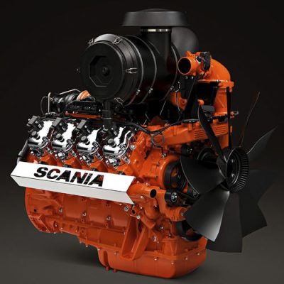 Scania 16-litre industrial gas engine.